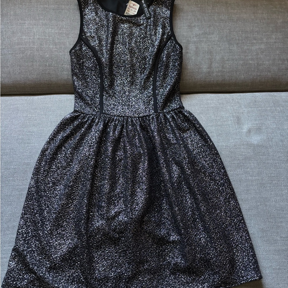 Design Lab Lord & Taylor Black and Silver Dress